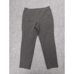 J Jill Ponte Pants Womens Large Gray Pull On Slim Leg Career Casual Stretch